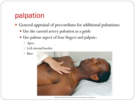 how to palpate the precordium.